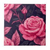 Klassische Retro-Rose Keramik Fliesen für Badezimm (Vorderseite)