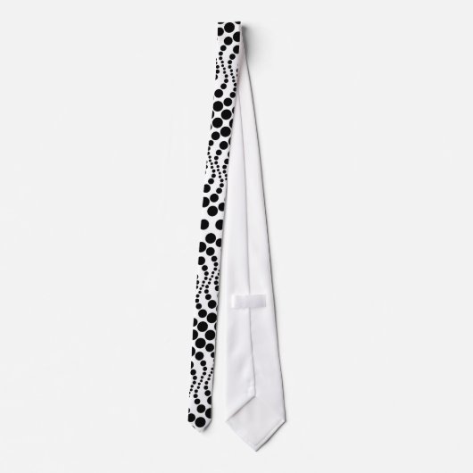 Klassische Retro Schwarz-weiße Krawatte (Rückseite)