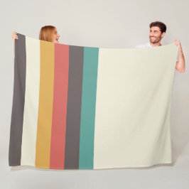 Klassische Retro-Streifen Fleecedecke