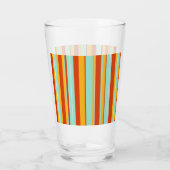 Klassische Retro Streifen modern modern Glas (Rückseite)