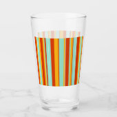Klassische Retro Streifen modern modern Glas (Vorderseite)