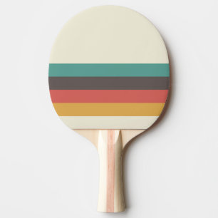 Klassische Retro-Streifen Tischtennis Schläger