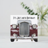 Klassische Retro Vintage Geburtstagsparty Einladun Einladung (Stehend Vorderseite)