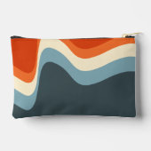 Klassische Retro Wavy Lines Zubehörtasche (Rückseite)
