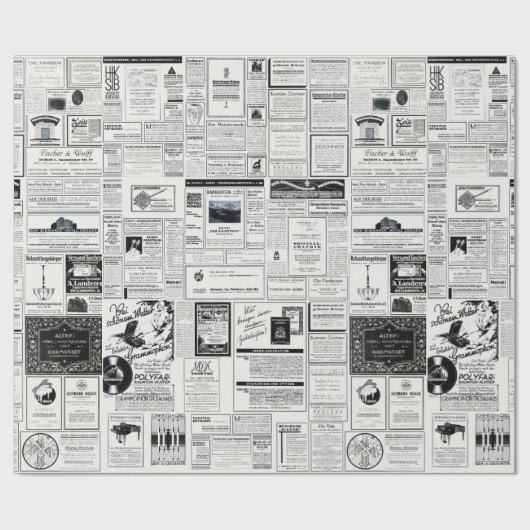 Klassische Retro-Werbung Geschenkpapier (Flach)