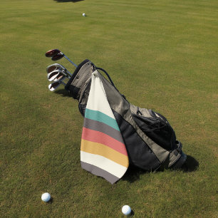 Klassische Retrostreifen Golfhandtuch