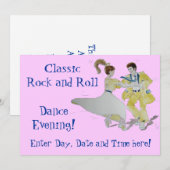 Klassische Rock- und Roll-Dancing Einladung (Vorne/Hinten)