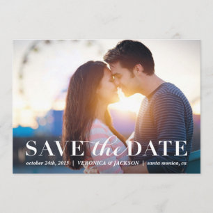Klassische Romance Foto Save the Date Karte