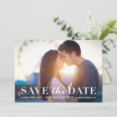 Klassische Romance Foto Save the Date Karte (Stehend Vorderseite)