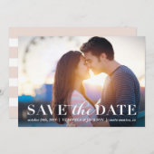 Klassische Romance Foto Save the Date Karte (Vorne/Hinten)