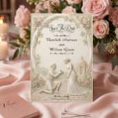Klassische romantische Gartenszene Save The Date