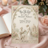 Klassische romantische Gartenszene Save The Date