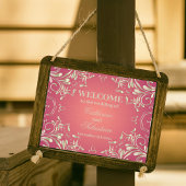 Klassische romantische Hochzeit mit Verziertem Ros Poster