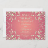 Klassische romantische Hochzeit mit Verziertem Ros Save The Date (Vorderseite)