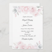 Klassische romantische Hochzeitsfeier Einladung (Vorne/Hinten)