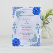 Klassische Romantische Hochzeitskartenvorlage Einladung (Stehend Vorderseite)