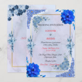 Klassische Romantische Hochzeitskartenvorlage Einladung (Vorne/Hinten)