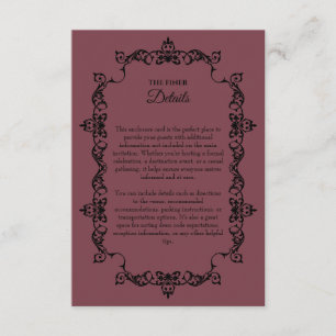Klassische romantische Rosewood-Ornamentrahmen-Hoc Begleitkarte