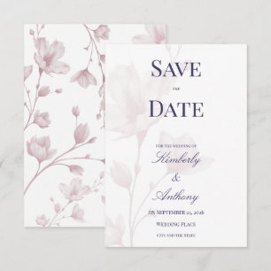 Klassische Romantische Verstaubte Rosen Blumen Hoc Save The Date