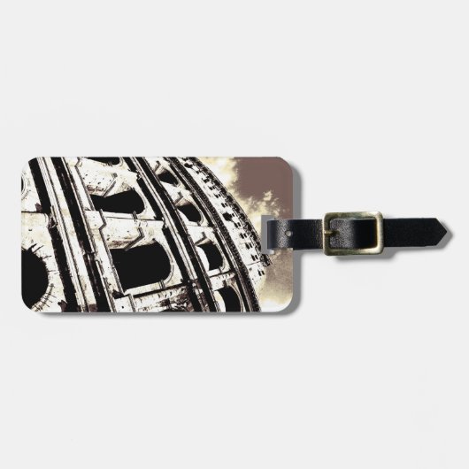 Klassische römische colosseum Bögen Gepäckanhänger (Vorderseite horizontal)