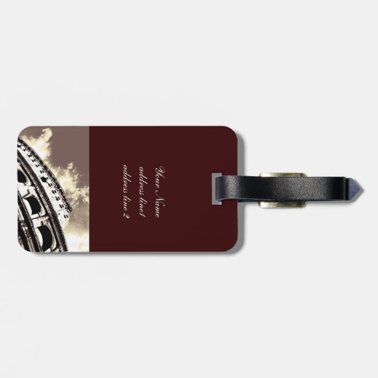 Klassische römische colosseum Bögen Gepäckanhänger (Rückseite horizontal)