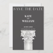 Klassische römische Kolumne Einladung (Vorderseite)