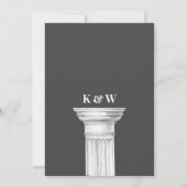 Klassische römische Kolumne Einladung (Rückseite)