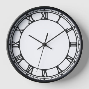 Klassische römische Maueruhr ⏳ zeitloser Schwarz Uhr