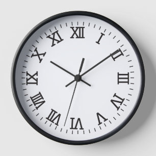 Klassische römische Maueruhr - zeitloses Schwarz Uhr