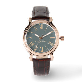 Klassische römische Ziffern Elegante Typografie St Armbanduhr