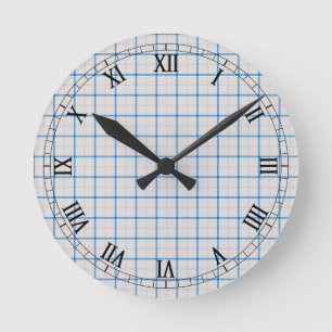 Klassische römische Ziffern Tattersall Rückseite Runde Wanduhr