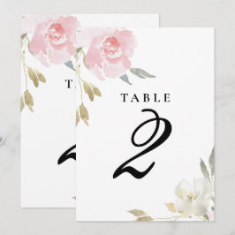 Klassische Rosa-Bläsereihen-Tischnummer Einladung