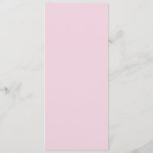 Klassische rosa Blumen Menükarte (Rückseite)