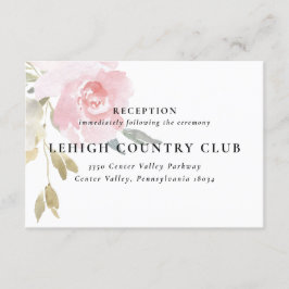 Klassische rosa Blumenkarte Einladung