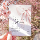 Klassische Rosa Brautdusche Einladung