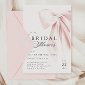 Klassische Rosa Brautdusche Einladung