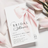 Klassische Rosa Brautdusche Einladung