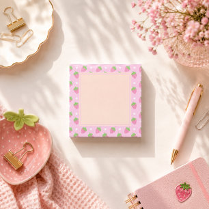 Klassische Rosa Erdbeeren  Post-it Klebezettel