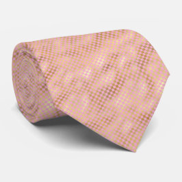 Klassische Rosa-Gold-Checkerboard-Illustration Krawatte