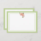 Klassische rosa grüne einladung (Vorne/Hinten)