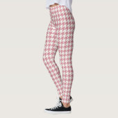 Klassische rosa Hahnentrittmuster-Muster-Leggings Leggings (Links)