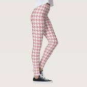 Klassische rosa Hahnentrittmuster-Muster-Leggings Leggings (Rechts)