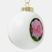Klassische Rosa Keramik Kugel-Ornament (Links)