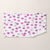 Klassische rosa Polka Punkte auf Weiß Badhandtuch Set (Handtuch)