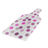 Klassische rosa Polka Punkte auf Weiß Schneidebrett (Ecke)