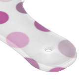 Klassische rosa Polka Punkte auf Weiß Schneidebrett (Ecke)