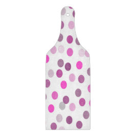 Klassische rosa Polka Punkte auf Weiß Schneidebrett