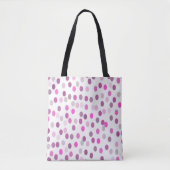 Klassische rosa Polka Punkte auf Weiß Tasche (Vorderseite)