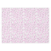 Klassische rosa Polka Punkte auf Weiß Tischdecke (Vorderseite (Horizontal))