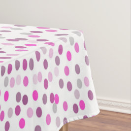 Klassische rosa Polka Punkte auf Weiß Tischdecke